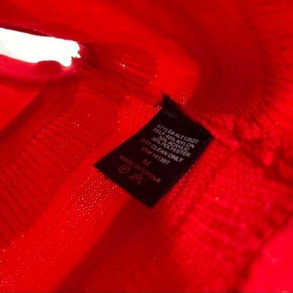 𝅺astr The Label Crop Top Knit Bodycon Skirt Set Red M - Picture 4 of 9